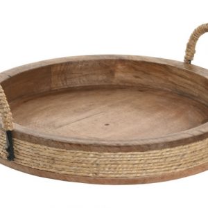 CENTRO MESA MANGO CUERDA 29X29X10 ASA NATURAL