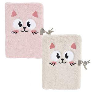 DIARIO CON CANDADO PELUCHE GATOS