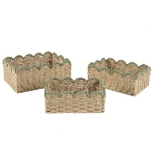 CESTA BICOLOR VERDE 38 x 28 x 16cm