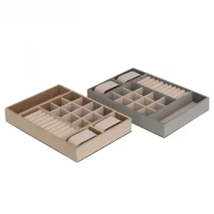 BANDEJA JOYERO 2/C MDF-TERCIOPELO 30 X 20 X 4 CM