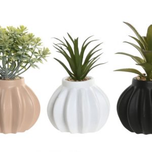 PLANTA PE CERAMICA 8X8X13 TRES COLORES DISPONIBLES