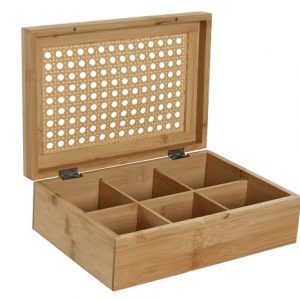 CAJA INFUSIONES BAMBU RATAN 24X16,5X7,5 6SEP
