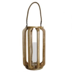 PORTAVELA MANGO CRISTAL 26X26X47 NATURAL
