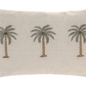 COJIN ALGODON 50X30 420 GRS BORDADO A MANO BEIGE