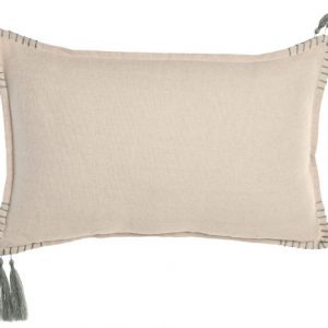 COJIN ALGODON YUTE 30X50 BORLAS BEIGE