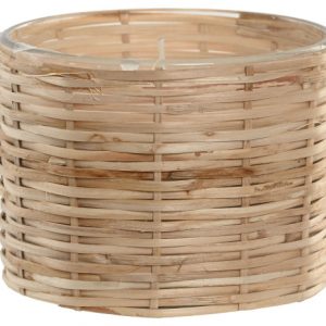 VELA CERA DE SOJA CRISTAL 11X11X8 240 GR, RATAN