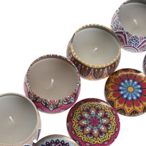 VELA PERFUMADA 7,5X7,5X5 85 GR. MANDALA SURT.