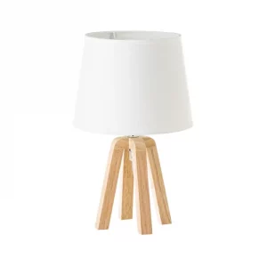 LÁMPARA MADERA NATURAL 21 X 21 X 35 CM