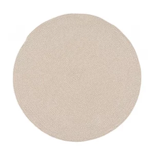 ALFOMBRA CUERDA POLIALGODÓN BLANCO-BEIGE 110 X 110 CM