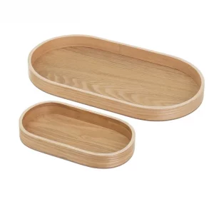 BANDEJA OVALADA ABETO NATURAL 37 X 20 X 3,50 CM