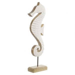 DECORACION MANGO METAL 12X5X38 CABALLO CRAQUELADO