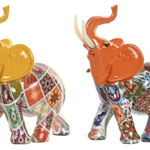FIGURA RESINA 16X7X17 ELEFANTE 2 SURT.