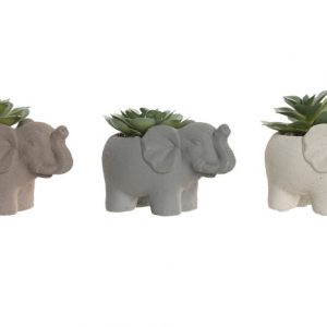FIGURA CEMENTO PVC 12X7X11 ELEFANTE CACTUS 3 SURT.