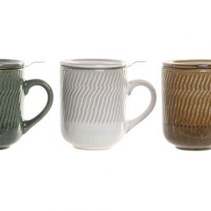 MUG INFUSIONES GRES 12X8,5X10,5 360ML 3 SURT.