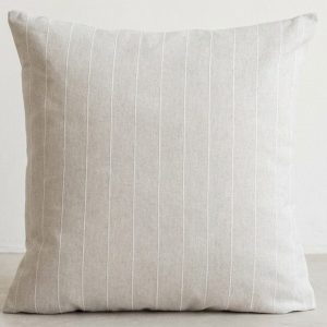 Cojín 45x45 Algodón Relieve Pespunt gris