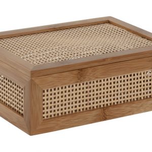 CAJA BAMBU RATAN 23X15X8 NATURAL