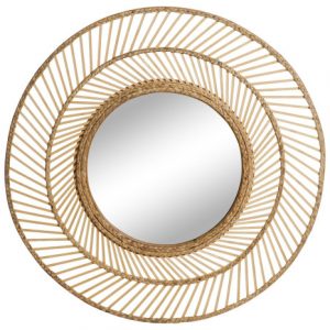 ESPEJO BAMBU CRISTAL 81X2X81 NATURAL