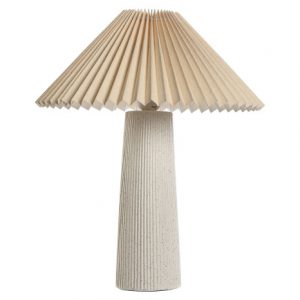 LAMPARA SOBREMESA CERAMICA POLIESTER 35X35X41