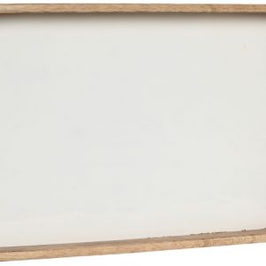 BANDEJA MANGO 43,5X27X4,5 LACADO BLANCO