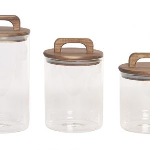 BOTE SET 3 CRISTAL ACACIA 12X12X23,5 1.8L