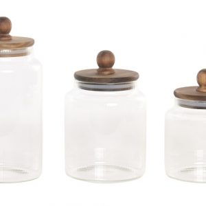 BOTE SET 3 CRISTAL ACACIA 12X12X23 1,7L