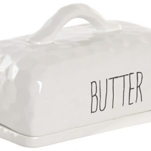 MANTEQUILLERA PORCELANA 19X11,4X11 BLANCO