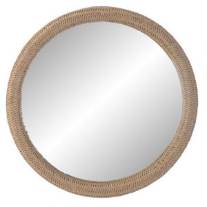 ESPEJO RATAN CRISTAL 68X4X68 NATURAL ES-232449