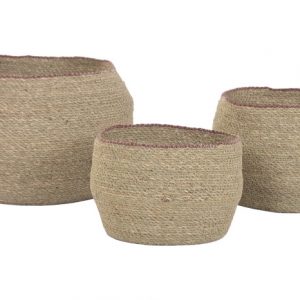 MACETERO FIBRA 32X32X22 NATURAL