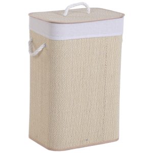 CESTA ROPA BAMBU 30X40X60 PLEGABLE NATURA