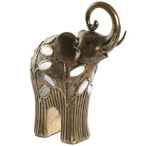 FIGURA RESINA 19X9X25,5 ELEFANTE BRONCE