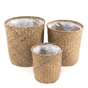 JUEGO DE 3 MACETEROS NATURAL