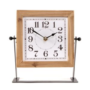 RELOJ SOBREMESA EN PEANA METAL 23 x 4 x 23cm