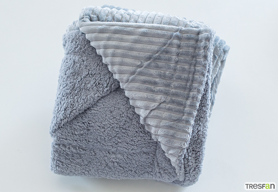 Manta Plaid Sedalina/ Borreguito COLORES GRIS ,VERDE,BEIGE Y HUESO 130X170CM - Imagen 3
