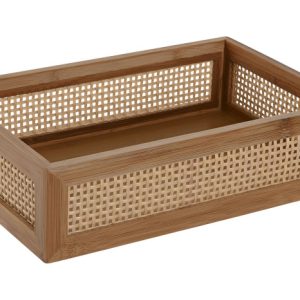 BANDEJA BAMBU RATAN 26X17X7 NATURAL